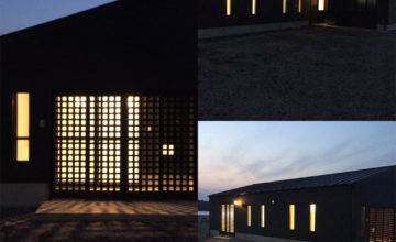 【ライトアップ】夜になると格子の建具から漏れる照明の光が素敵な建物になりました。