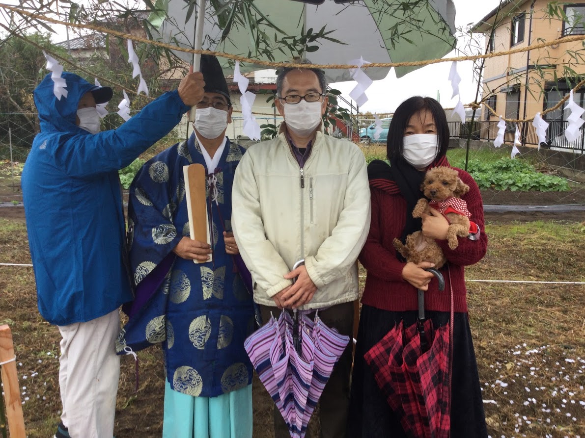 おだき邸～とんかち日記♪　雨降って地固まるよ、地鎮祭♪